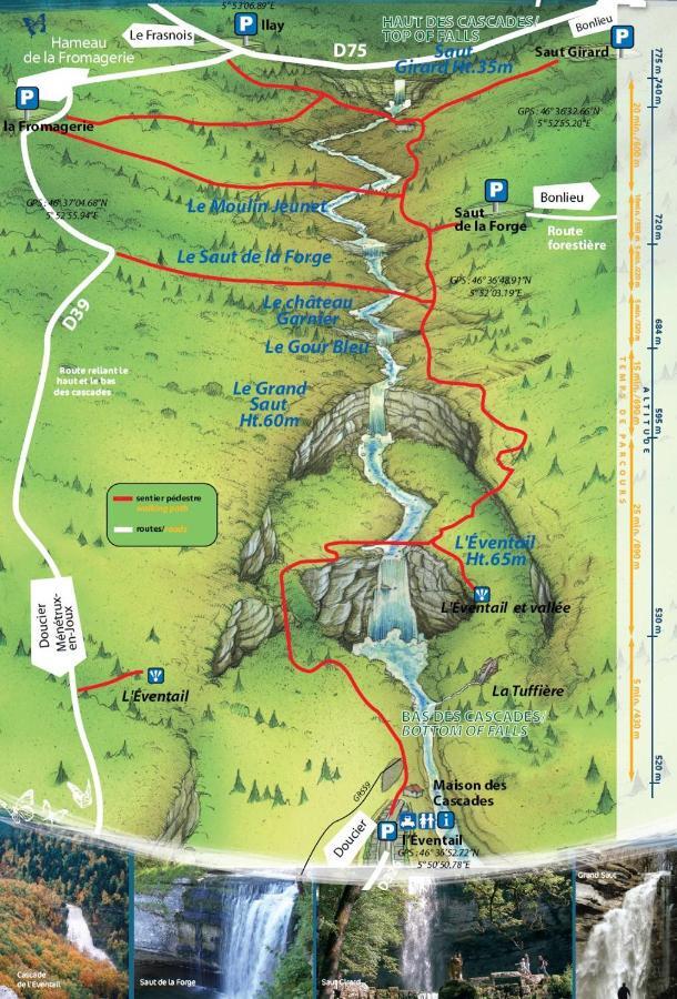 Gite Grande Capacite Au Calme Circuit Cascades Du Herisson Bonlieu Экстерьер фото